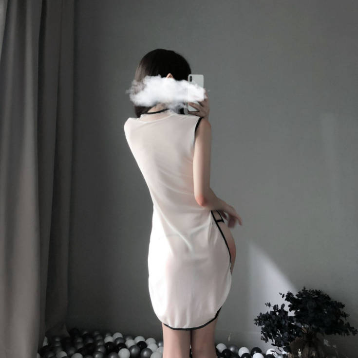 Retro cheongsam open chest suit