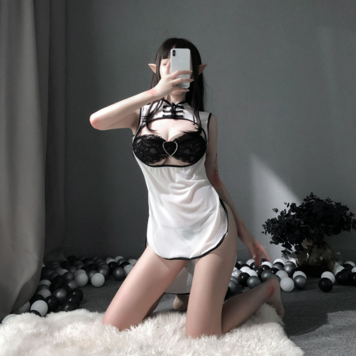 Retro cheongsam open chest suit