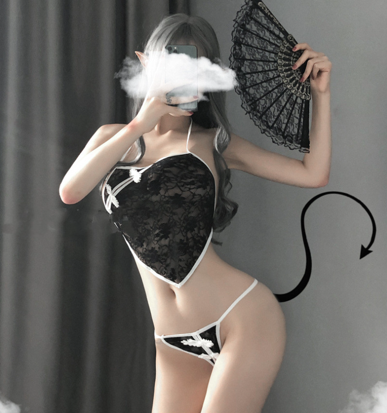 Retro-like bellyband pajamas