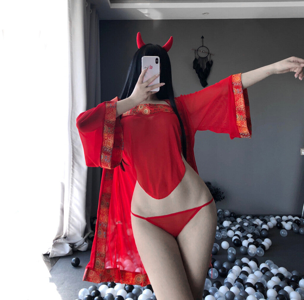 Retro bellyband pajamas