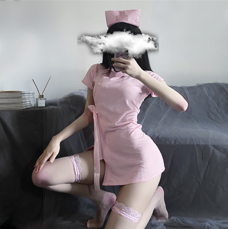 Pink playful nurse outfit