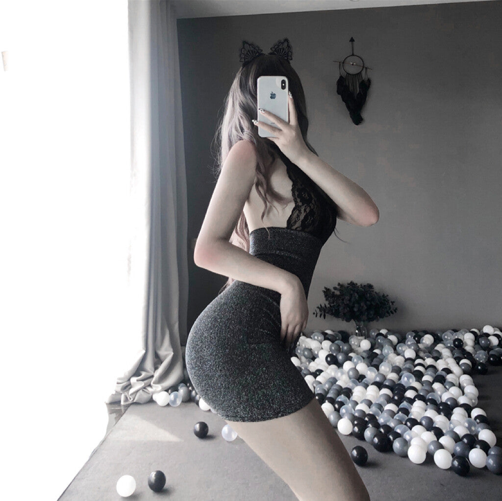 Sexy teacher pack hip skirt outfit